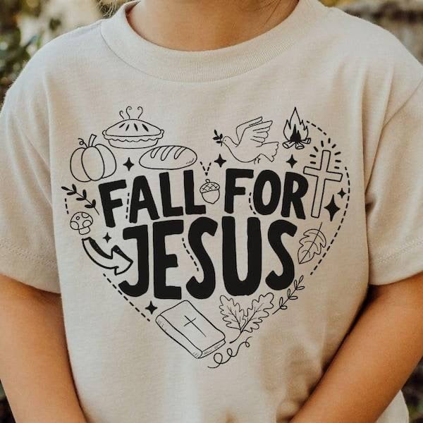 Fall for Jesus heart BLACK (KARTA) 62931 DTF transfer