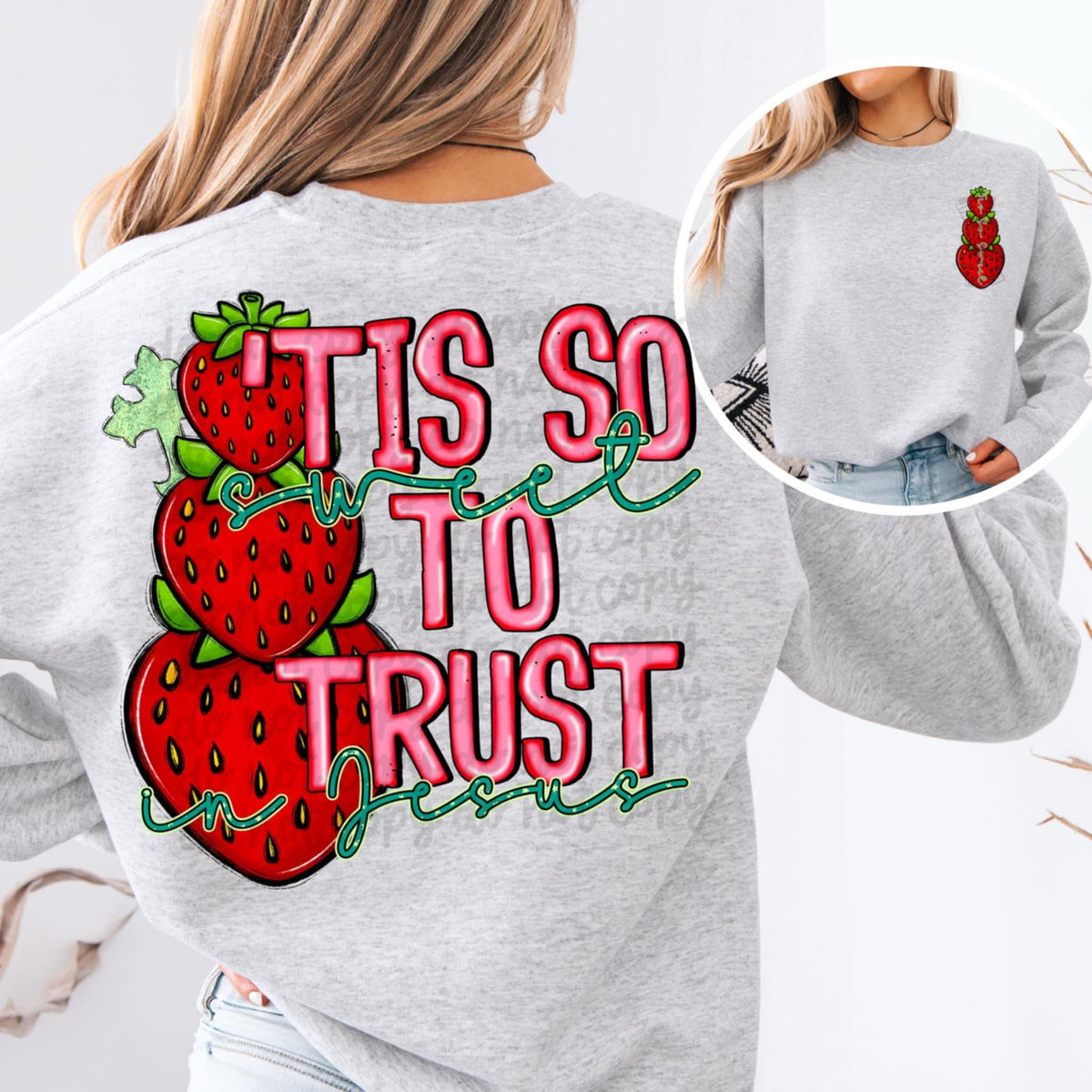 Tis so sweet to trust in Jesus BACK 90031 DTF transfer