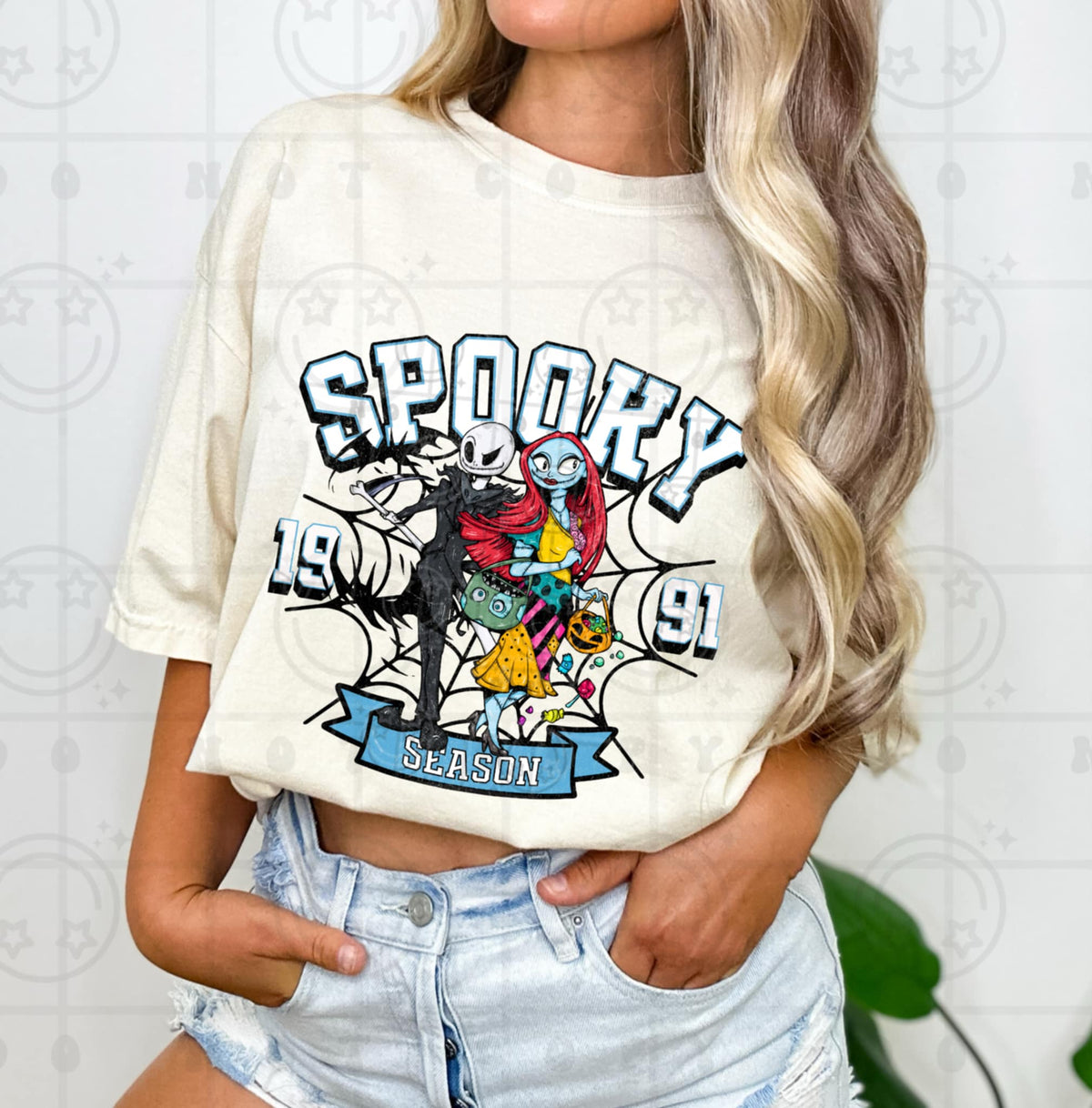 Spooky Season skeleton 1991 HW DTF transfer