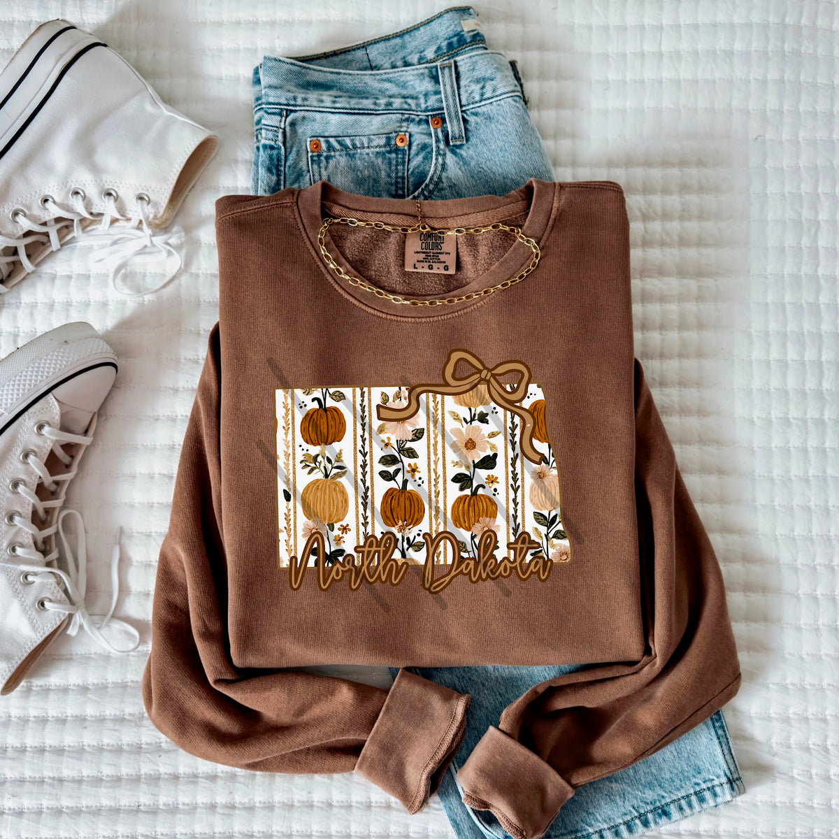 North Dakota fall pumpkin state (MZ) DTF Transfer