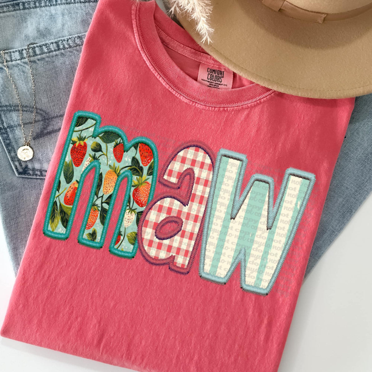 Maw strawberry patterns (TTD) 96182 DTF transfer