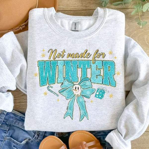 Not made for winter blue with bow 67933 DTF transfer