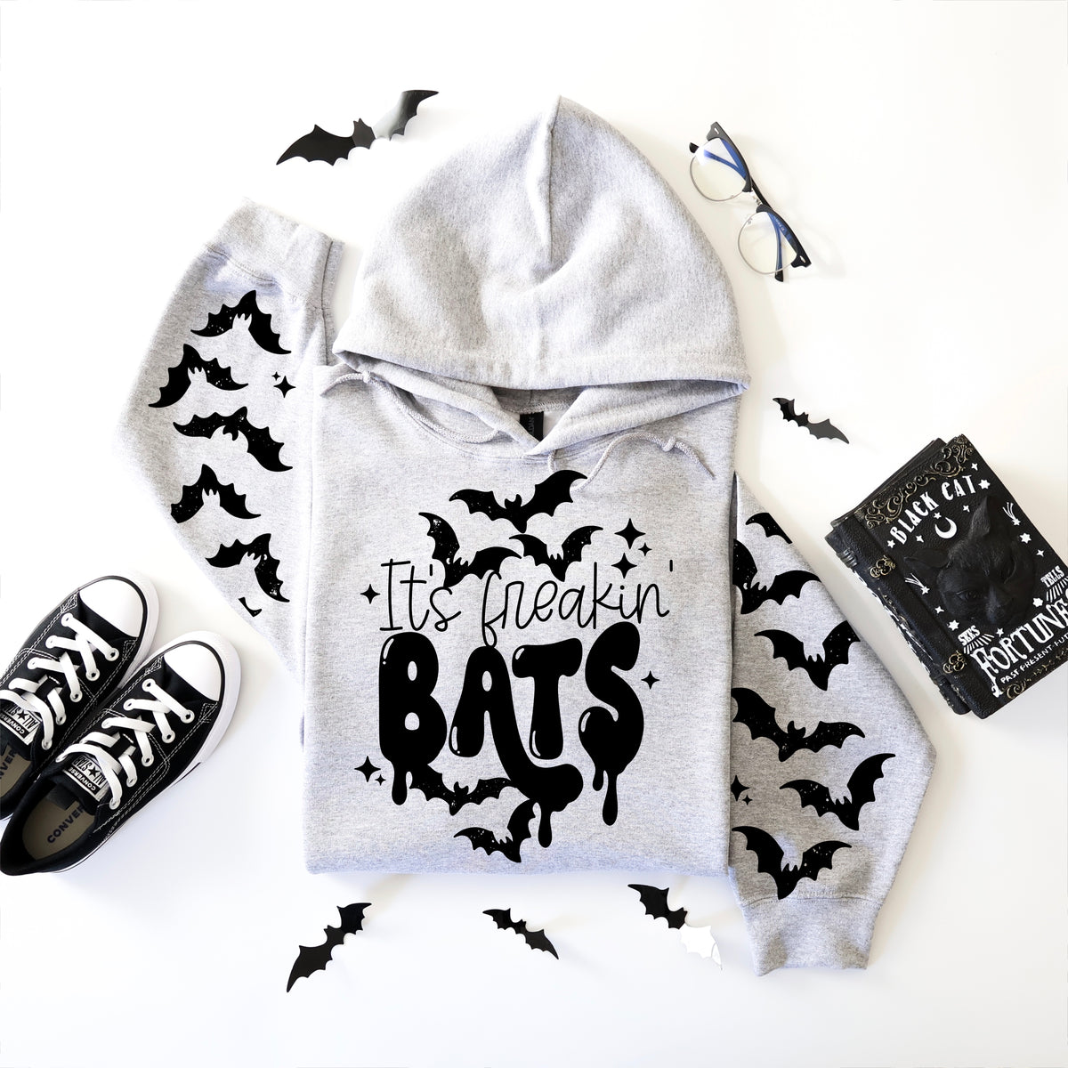 Its freakin bats black (csc) (front only) DTF Transfer