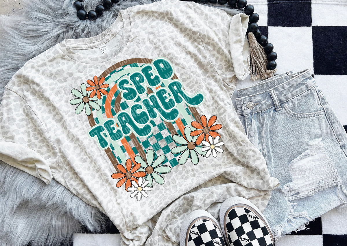 Sped teacher Floral Arch 49515 DTF transfers