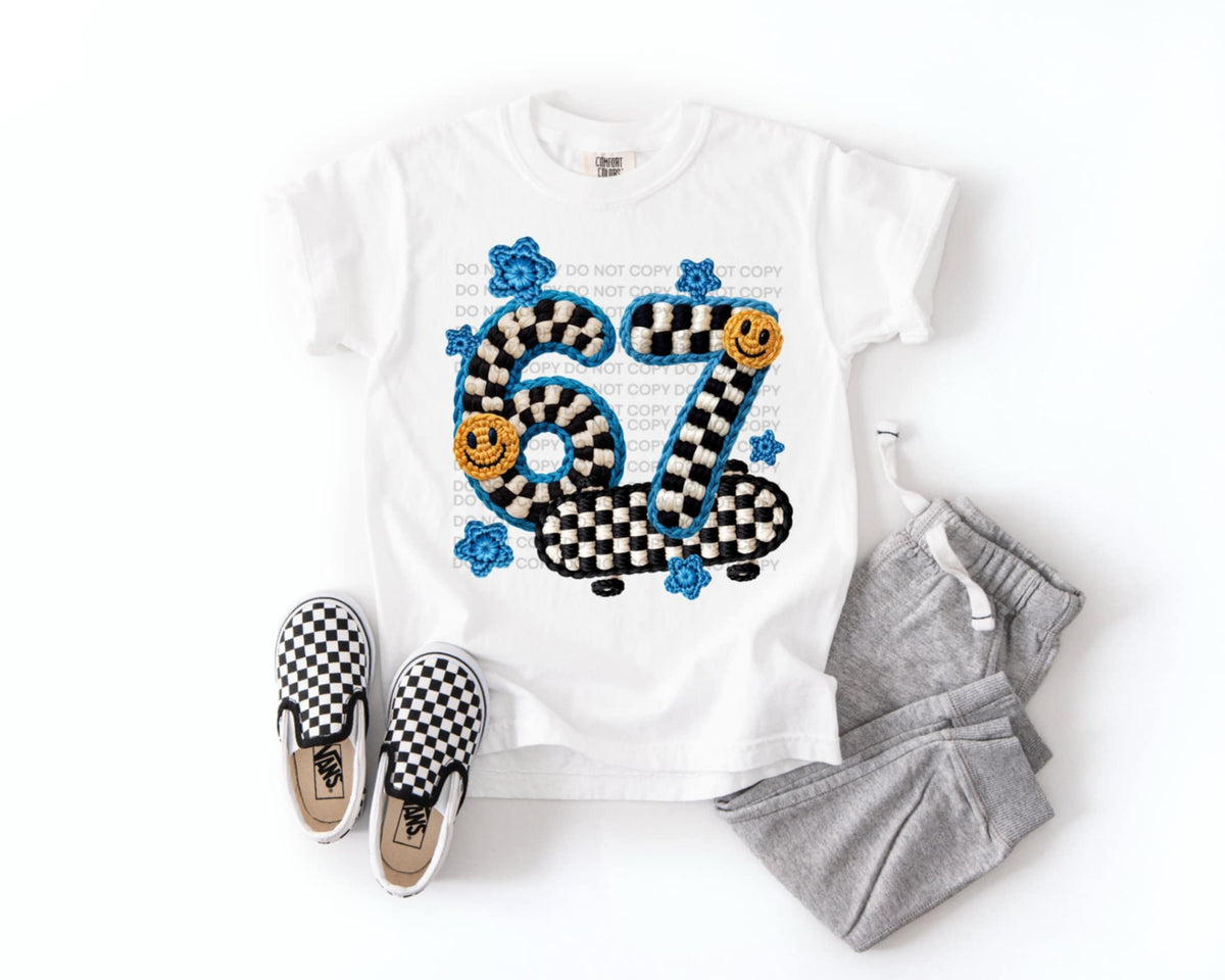 67 checker skateboard SCG DTF Transfer