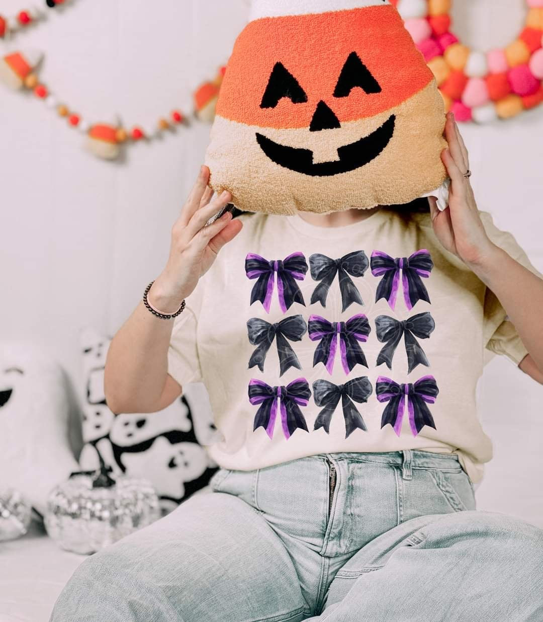Purple and black bows (LYTTLE) 55238 DTF transfer
