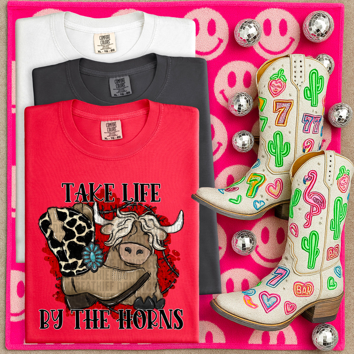 Take life by the horns 103721 DTF transfer