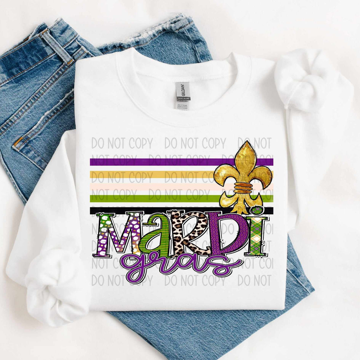Mardi Gras retro lines (SWD) 75644 DTF transfer