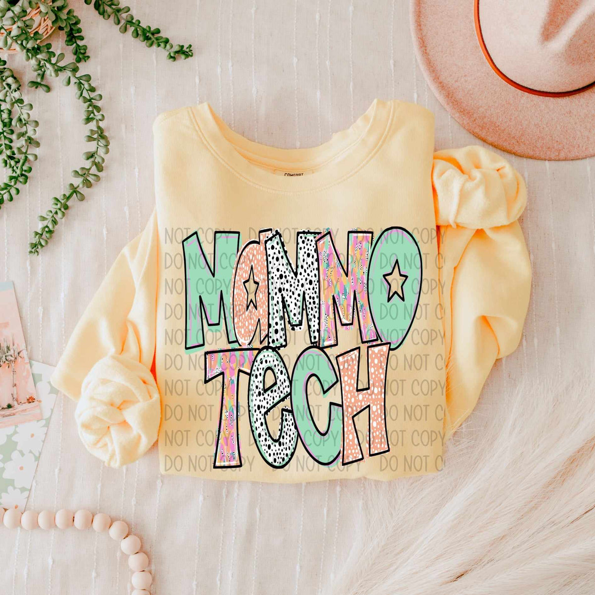 Mammo tech peach and green (SW) 58400 DTF transfer