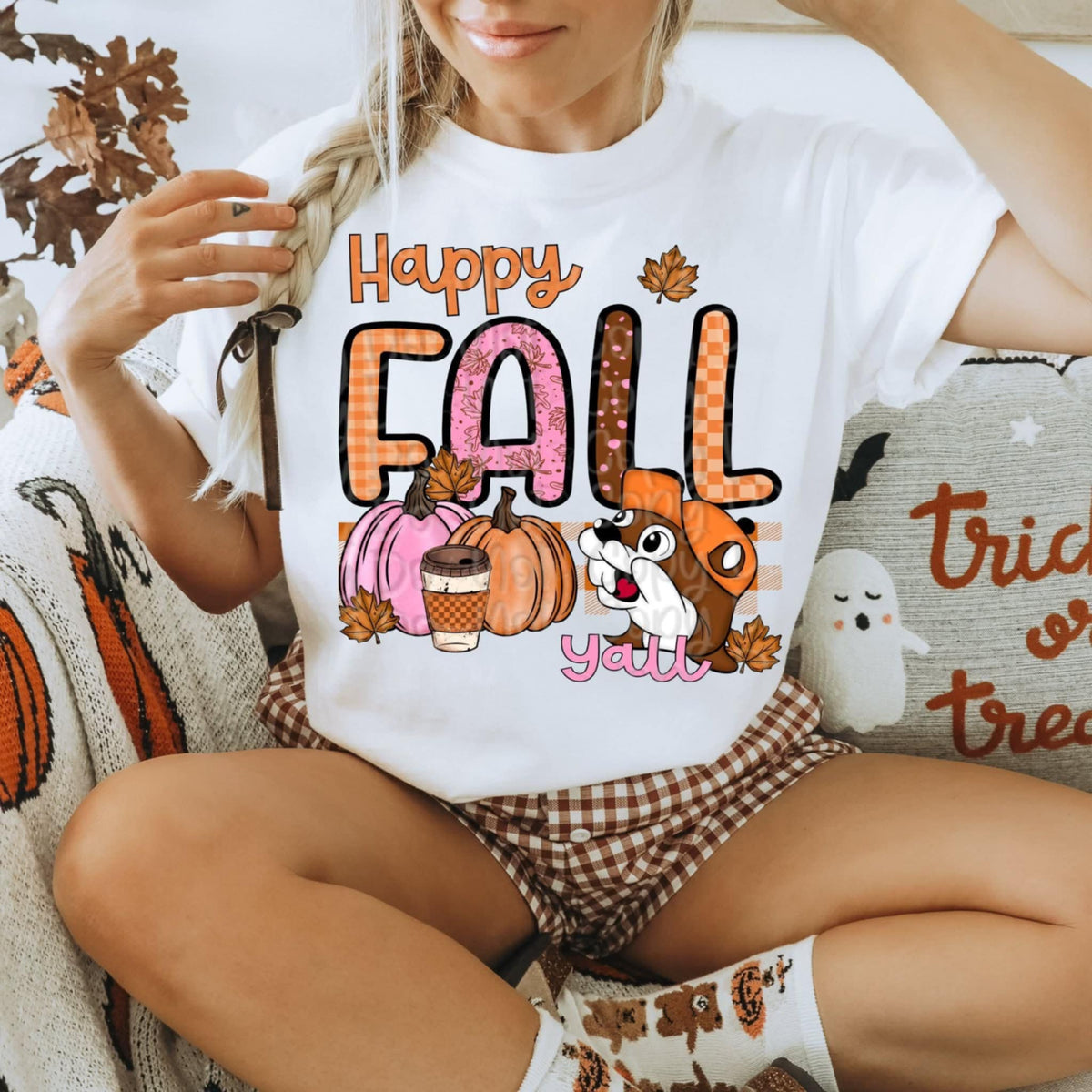 Happy Fall Y’all Beaver Virgo DTF transfer