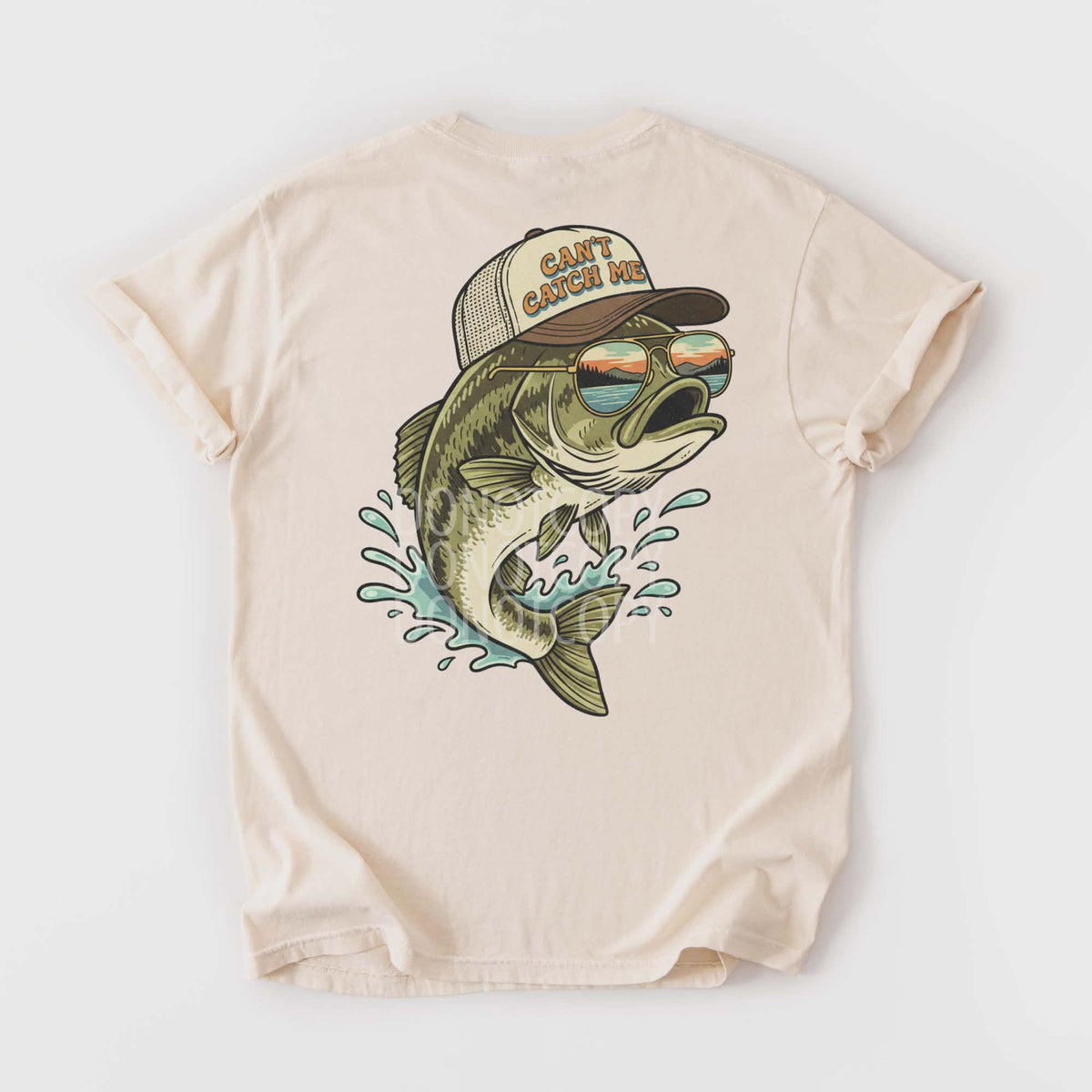 Can’t catch me fish with hat (CSG) DTF Transfer