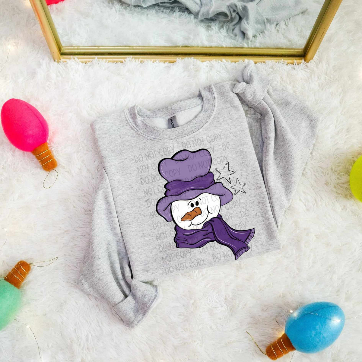 Snowman purple winter wear (SW) 67240 DTF transfer