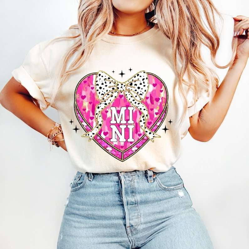 Mini sequin heart 77717 DTF transfer
