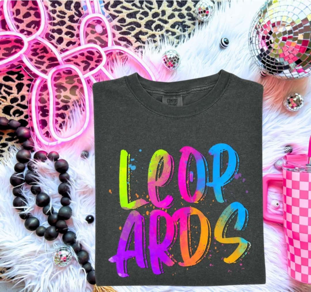 Leopards Neon Splatter (S&G) 99950 DTF transfer