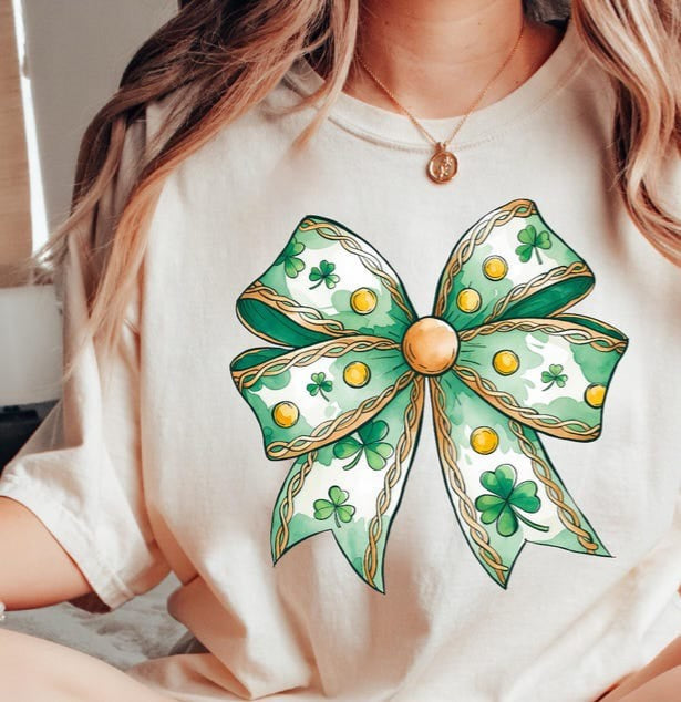 St Patrick’s bow gold button 75973 DTF transfer