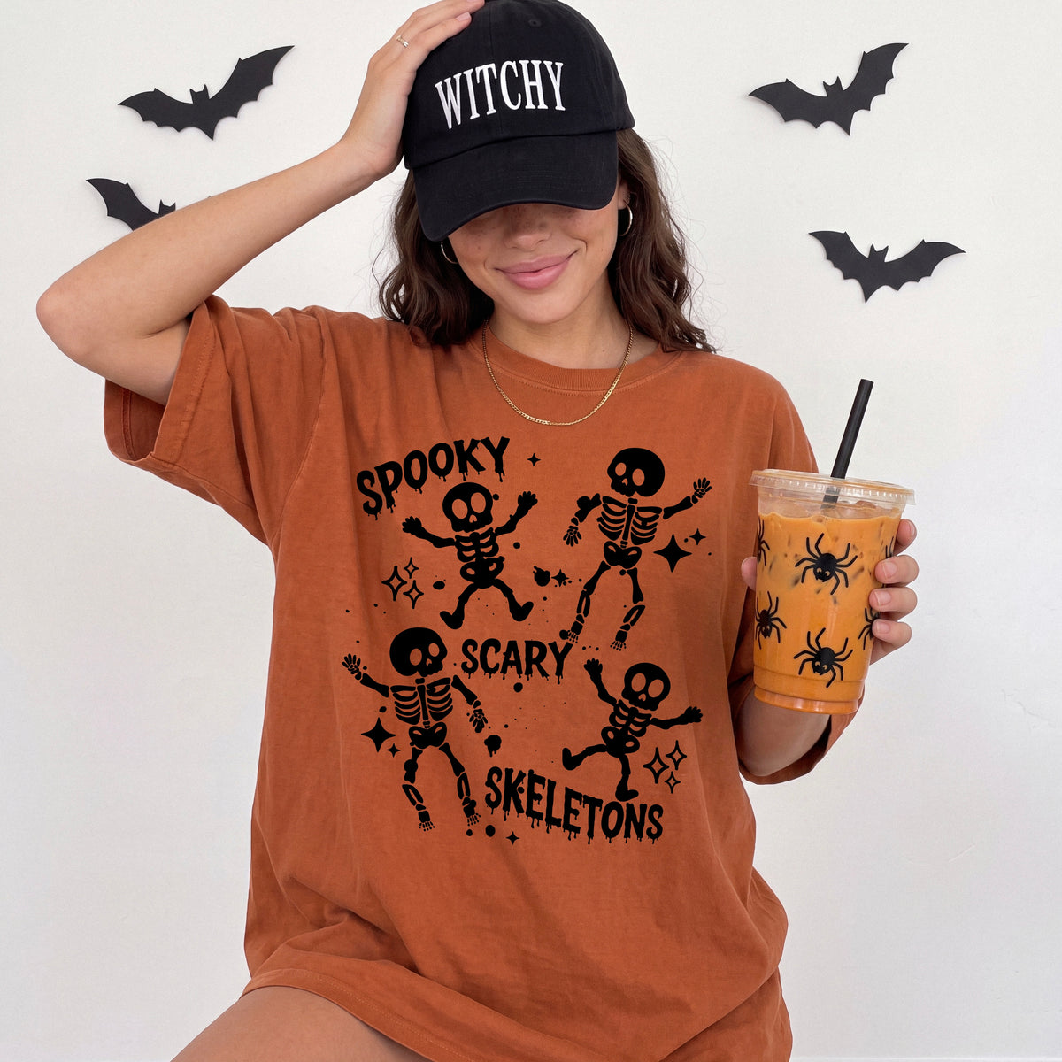 Spooky scary skeletons black (CSC) DTF Transfer m