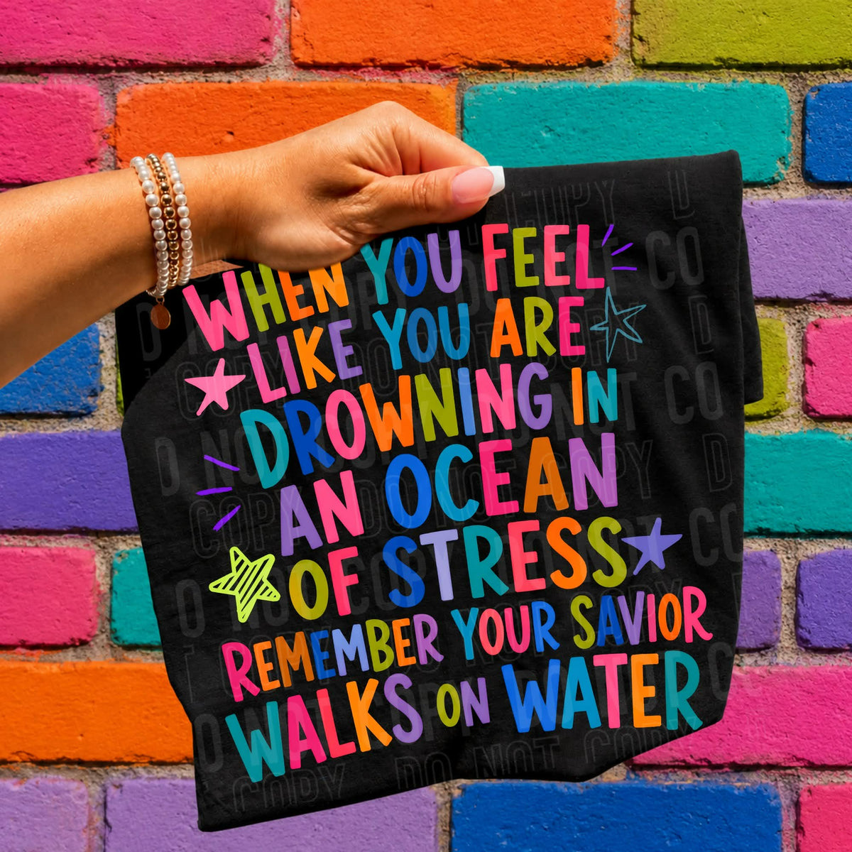 When you feel like you are draining in an ocean colorful  (SBB) Sunday Special DTF transfer