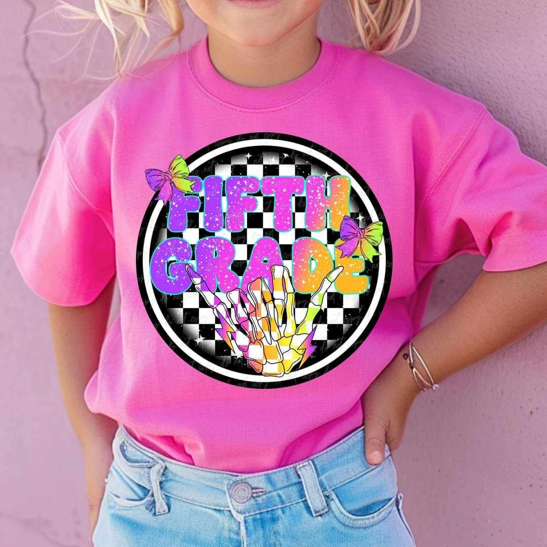 Fifth grade skellie hand circle GIRL (VIRGO) 50182 DTF transfer