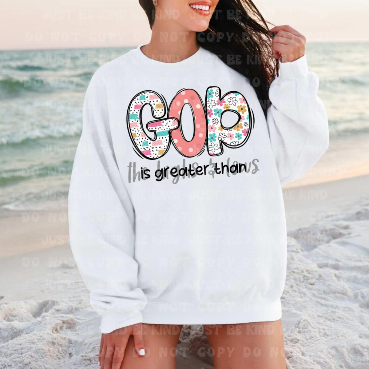God is greater than the highs & lows color and black (VLB) 87407 DTF transfer