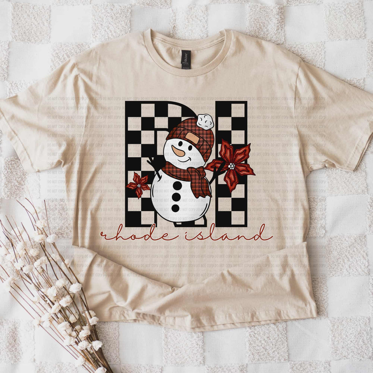 Rhode island snowman checker (REVEL) DTF Transfer