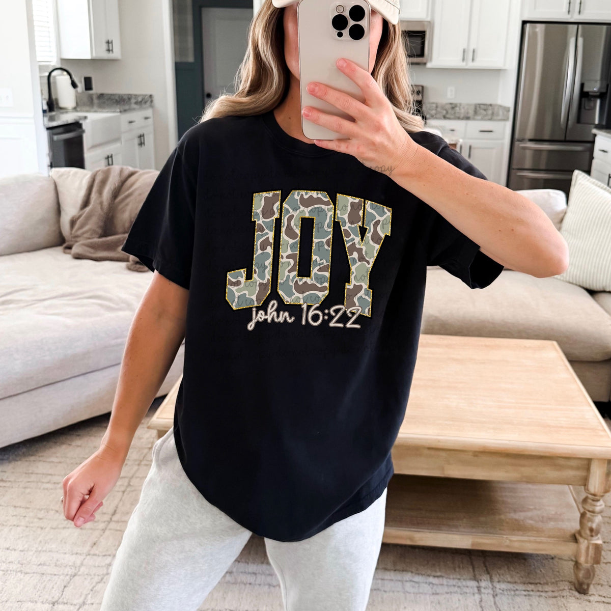 Joy Camo varisty font 116782 DTF Transfer