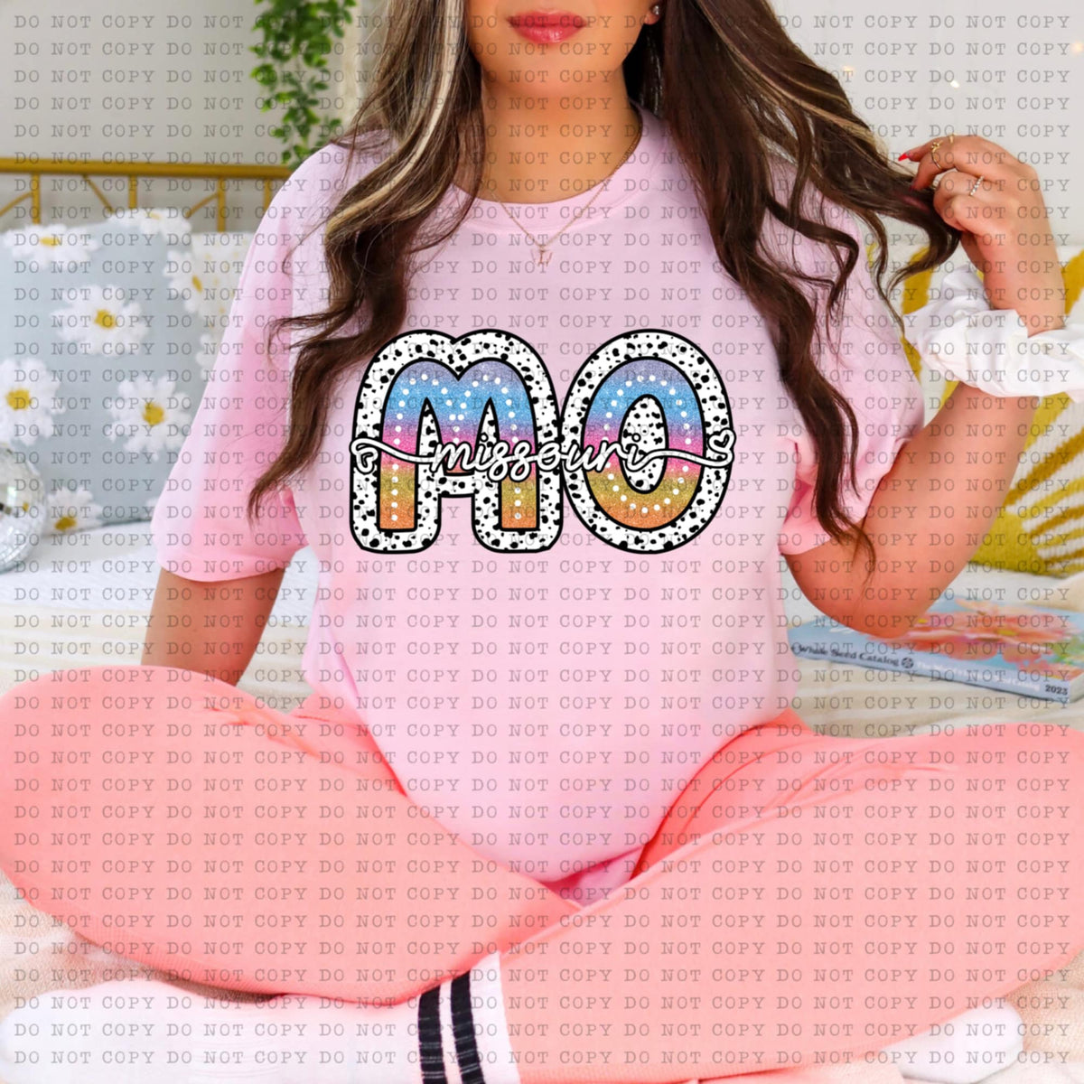 MO Missouri tie dye dottie (ECHT) 94256 DTF transfer