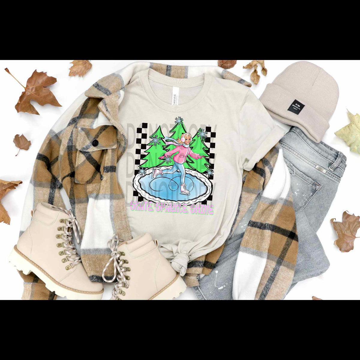 Skate sparkle shine 70519 DTF transfer