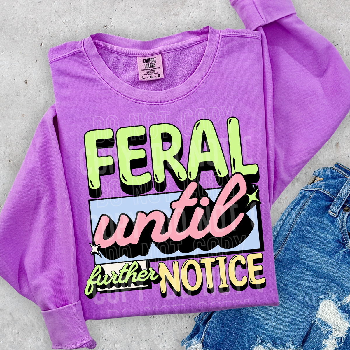 Feral until further notice (SBB) DTF Transfer