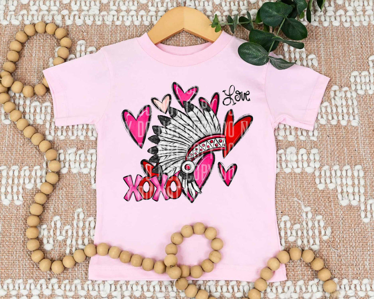 Xoxo Indian headpiece (caplinger) 73345 DTF transfer