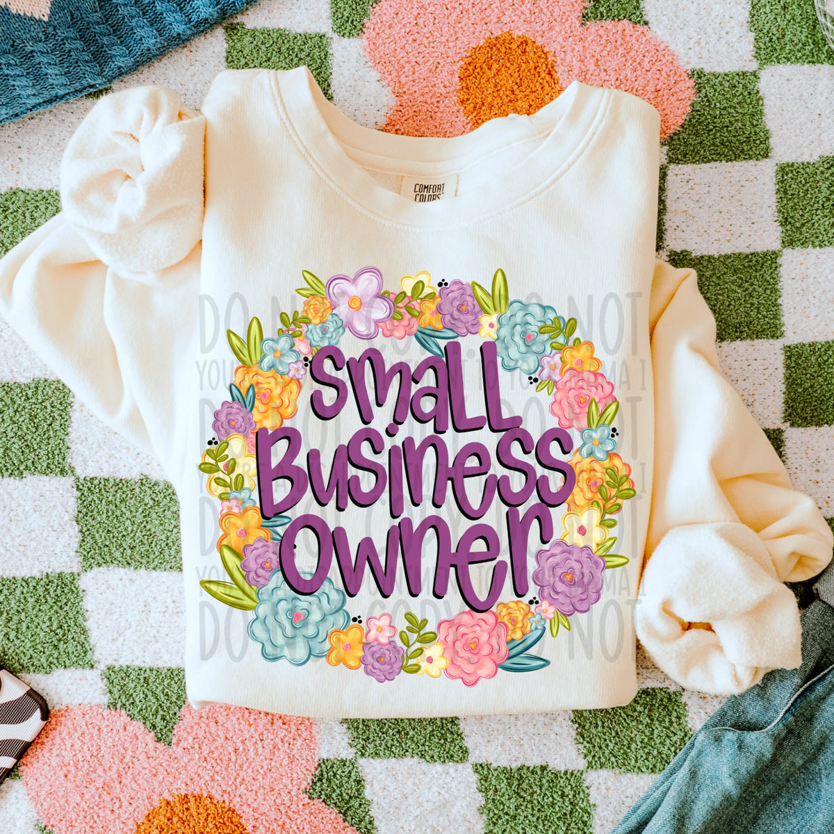 Small business owner flower circle (SWD) DTF Transfer