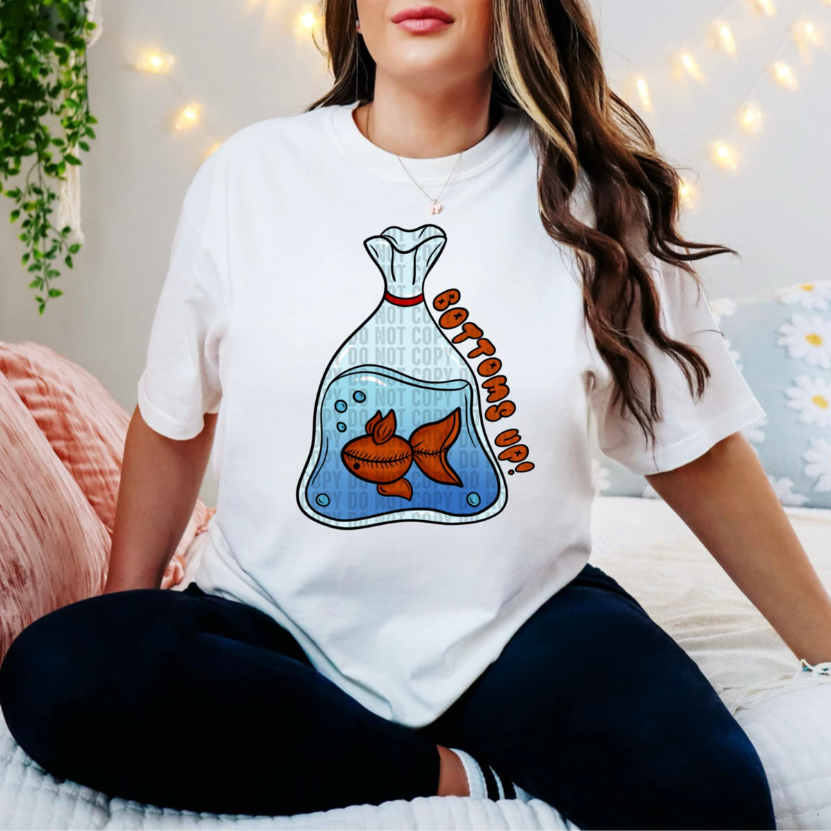 Bottoms Up Fish (lane) DTF transfer