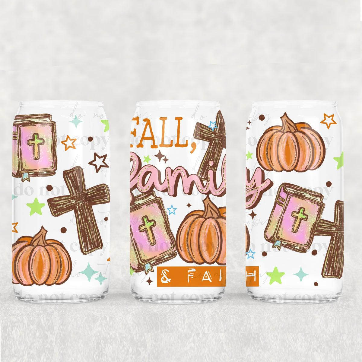 Fall family faith (exclusive) UV DTF WRAP