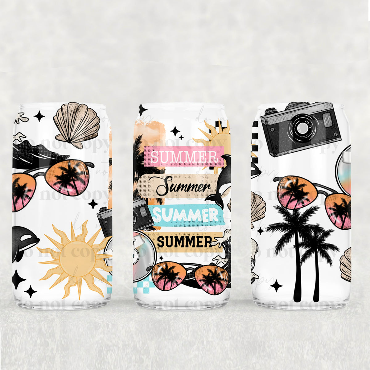 Summer summer summer summer stacked (CSC) UV DTF WRAP