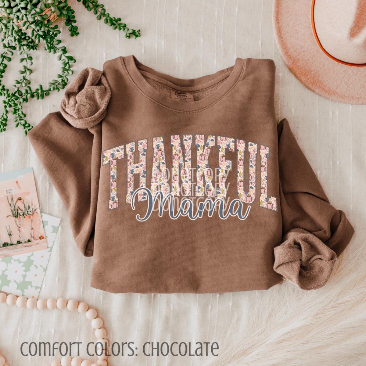 Thankful Mama pumpkin font (CSG) DTF transfer