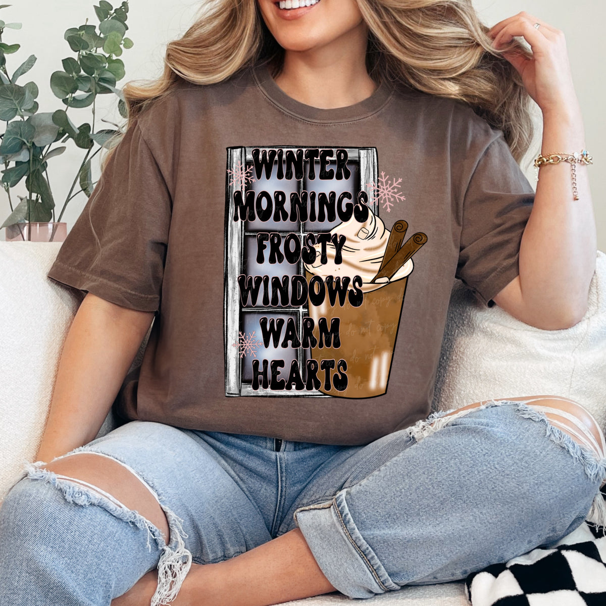 Winter mornings frosty windows warm hearts 30248 DTF transfer