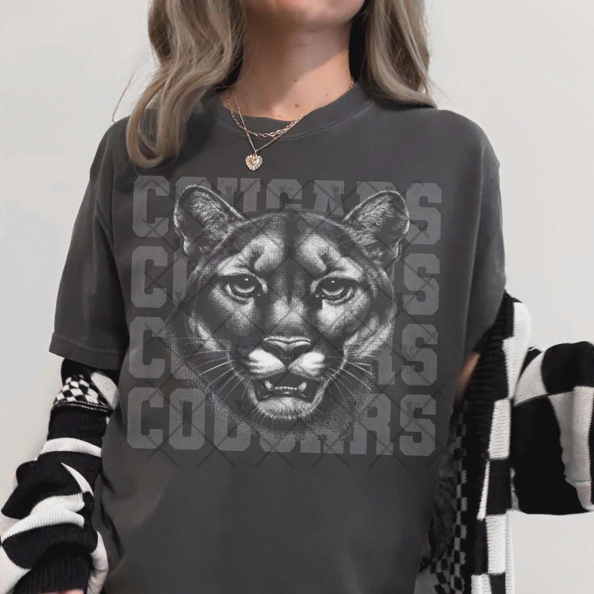 Cougars gray mascot (TTD) DTF transfer