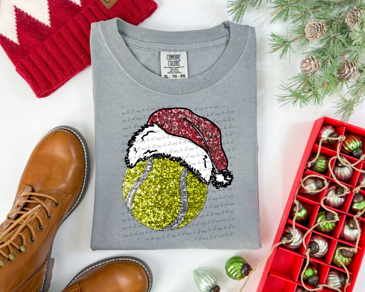 Tennis Faux Glitter Santa 30391  DTF transfers