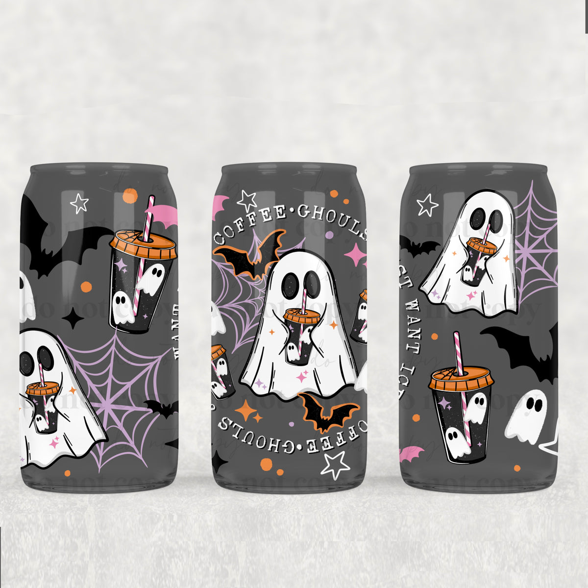 Ghouls just want iced coffee (CSC) UV DTF WRAP