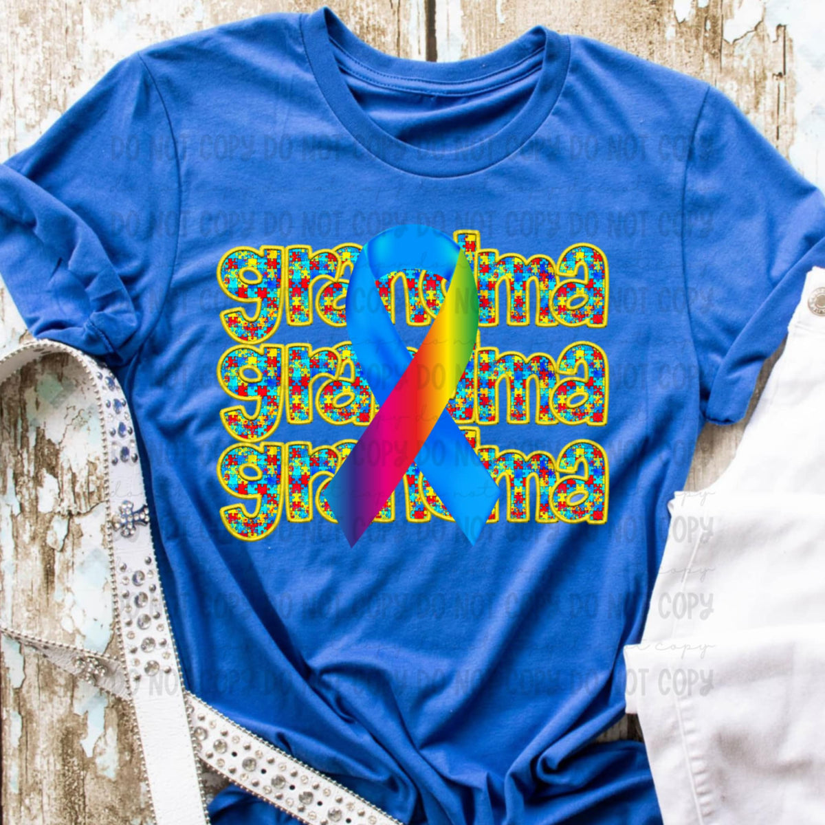 Grandma stacked autism (REVEL) 96308 DTF transfer