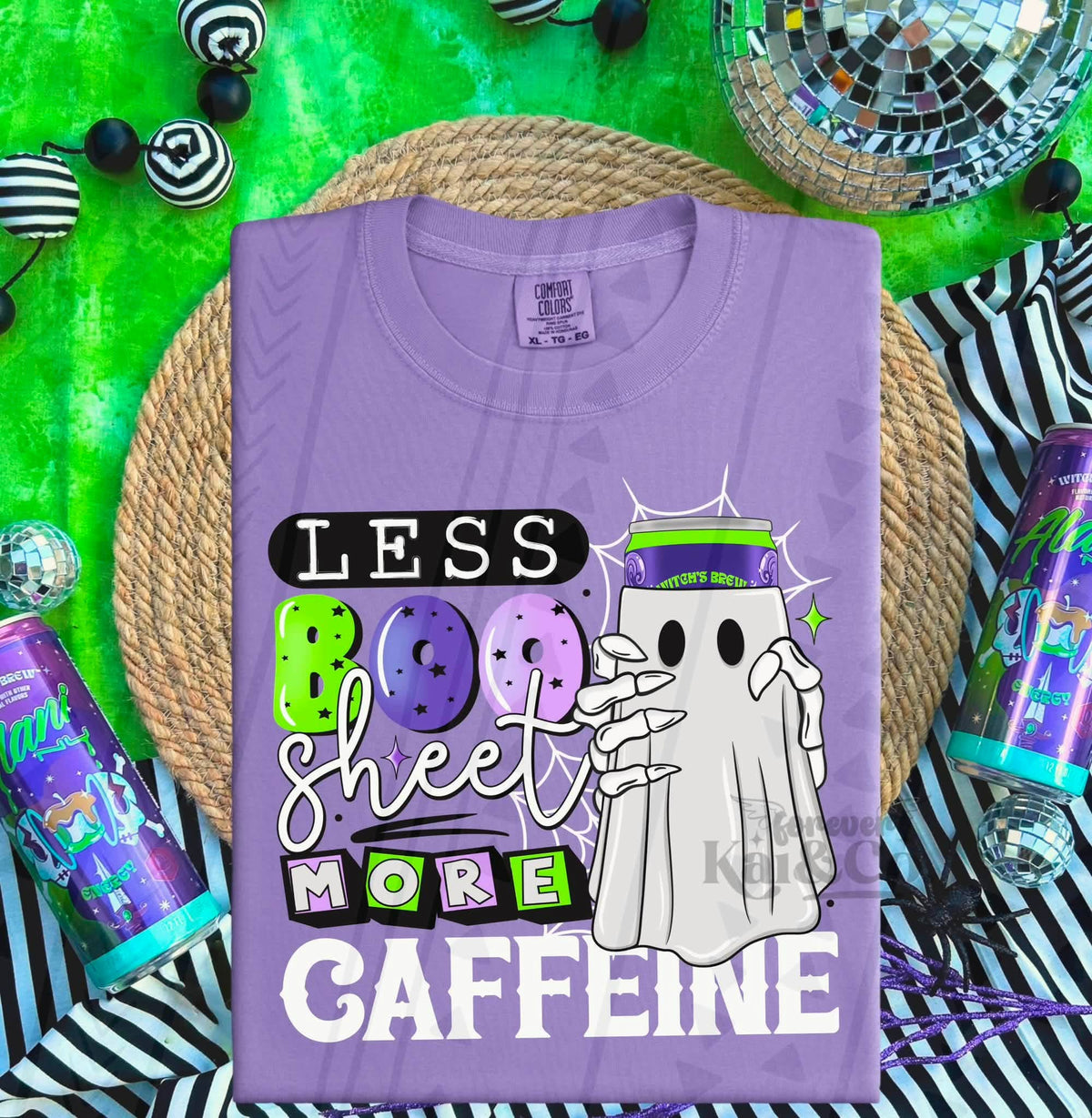 Less boo sheet more caffeine (Kai) DTF Transfer