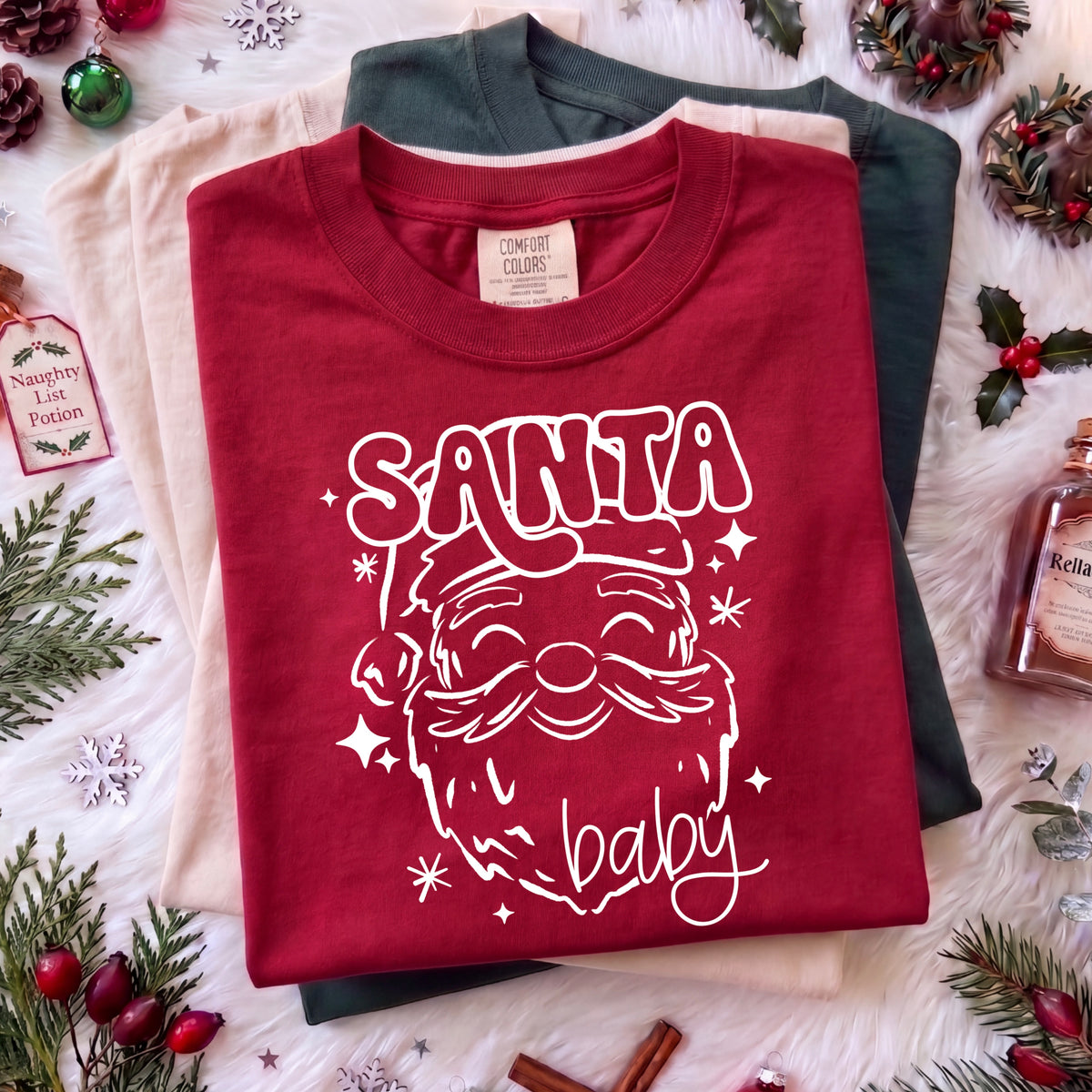 Santa baby with Santa white (csc) DTF Transfer