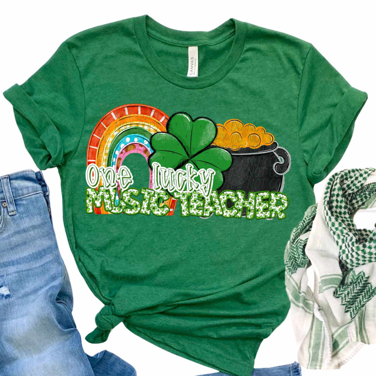 One lucky music teacher (CITY) 84181 DTF transfer