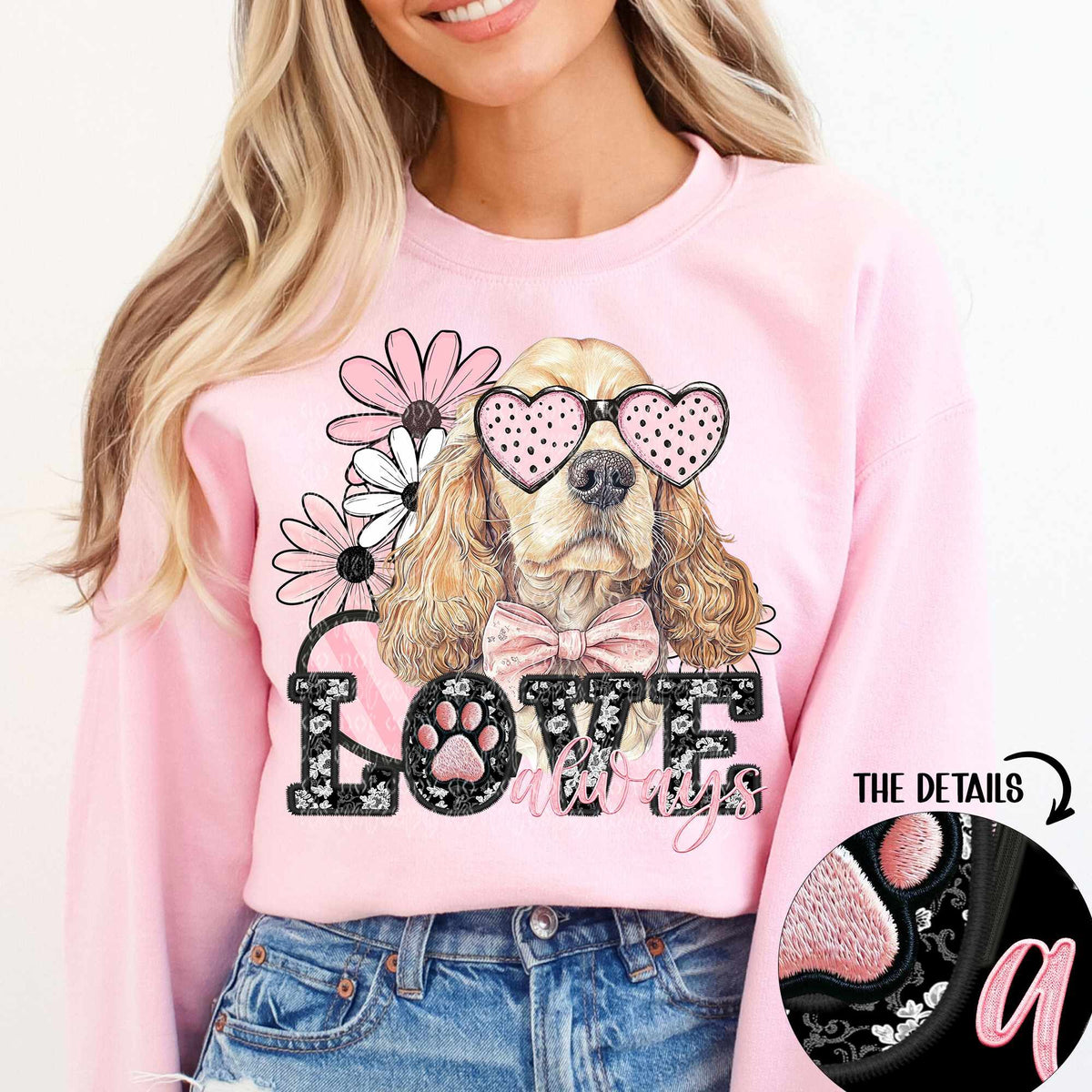 Love always cocker spaniel (TTD) 80876 DTF transfer