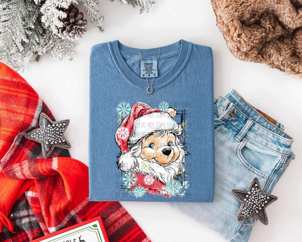 Bear Santa Hat (SSD) DTF transfer