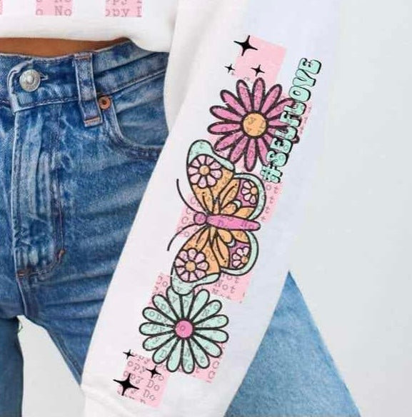 #selflove sleeve 67766 DTF transfer