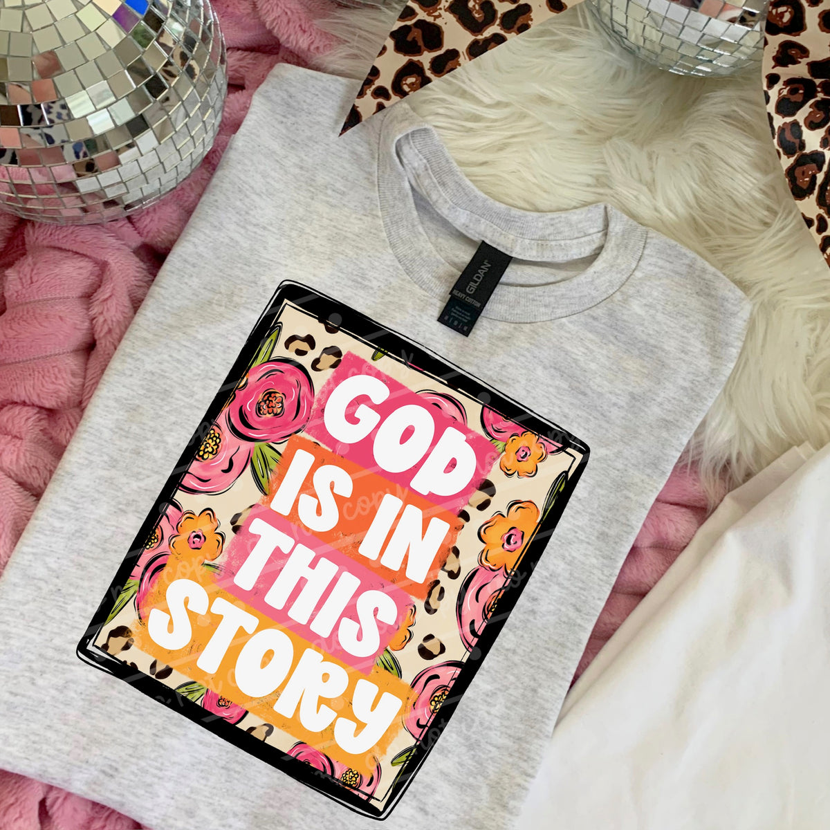 God is in this story white words (OHDD) DTF transfer