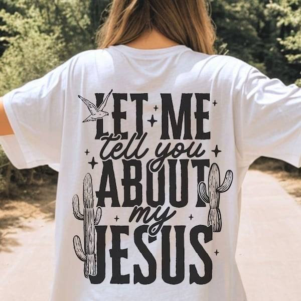 Let me tell you about my Jesus black font (KARTA) 62959 DTF transfer