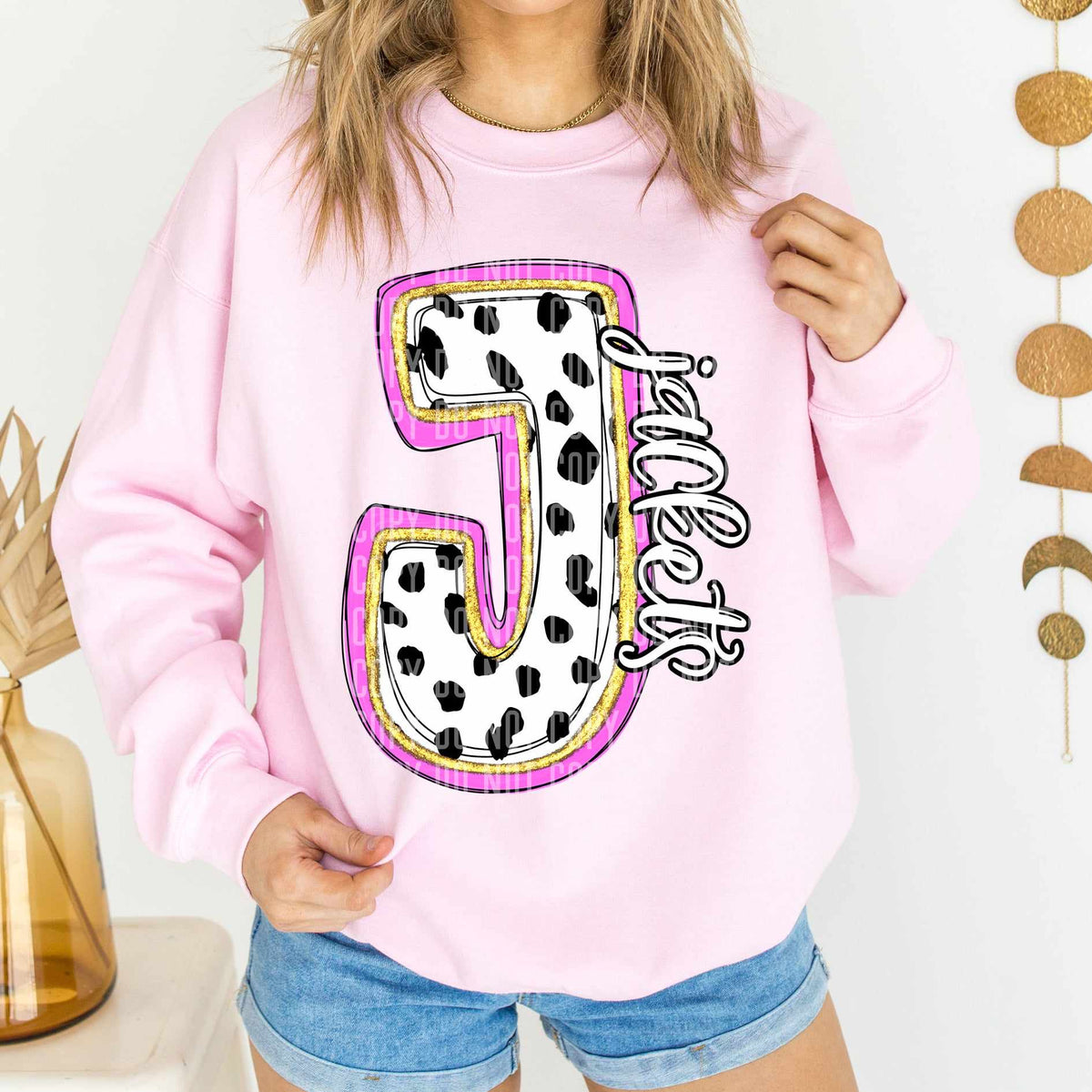 Jackets Polka Font Mascot Caplinger 56178 DTF transfer