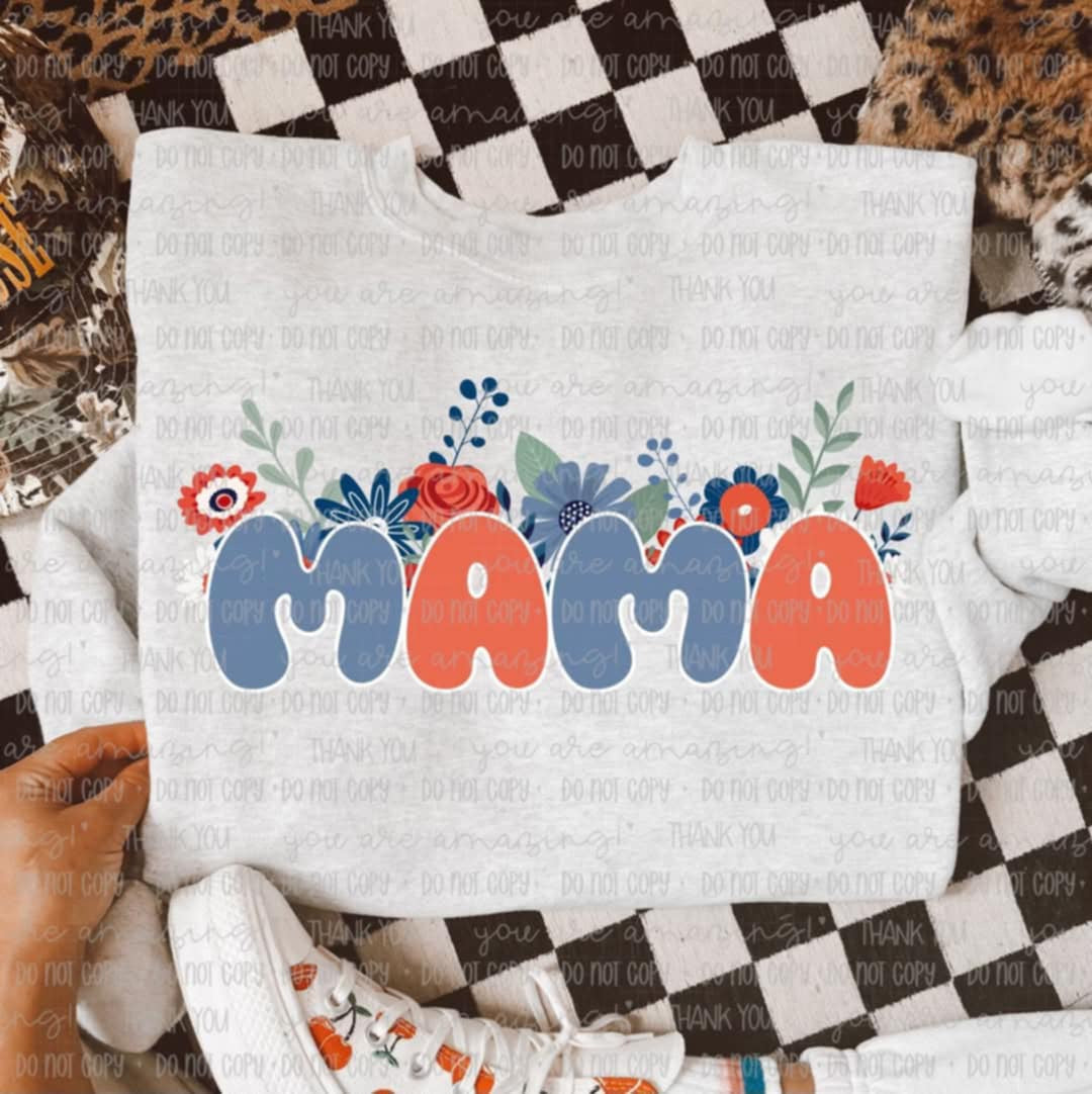 Mama blue and red (OHD) 99380 DTF transfer