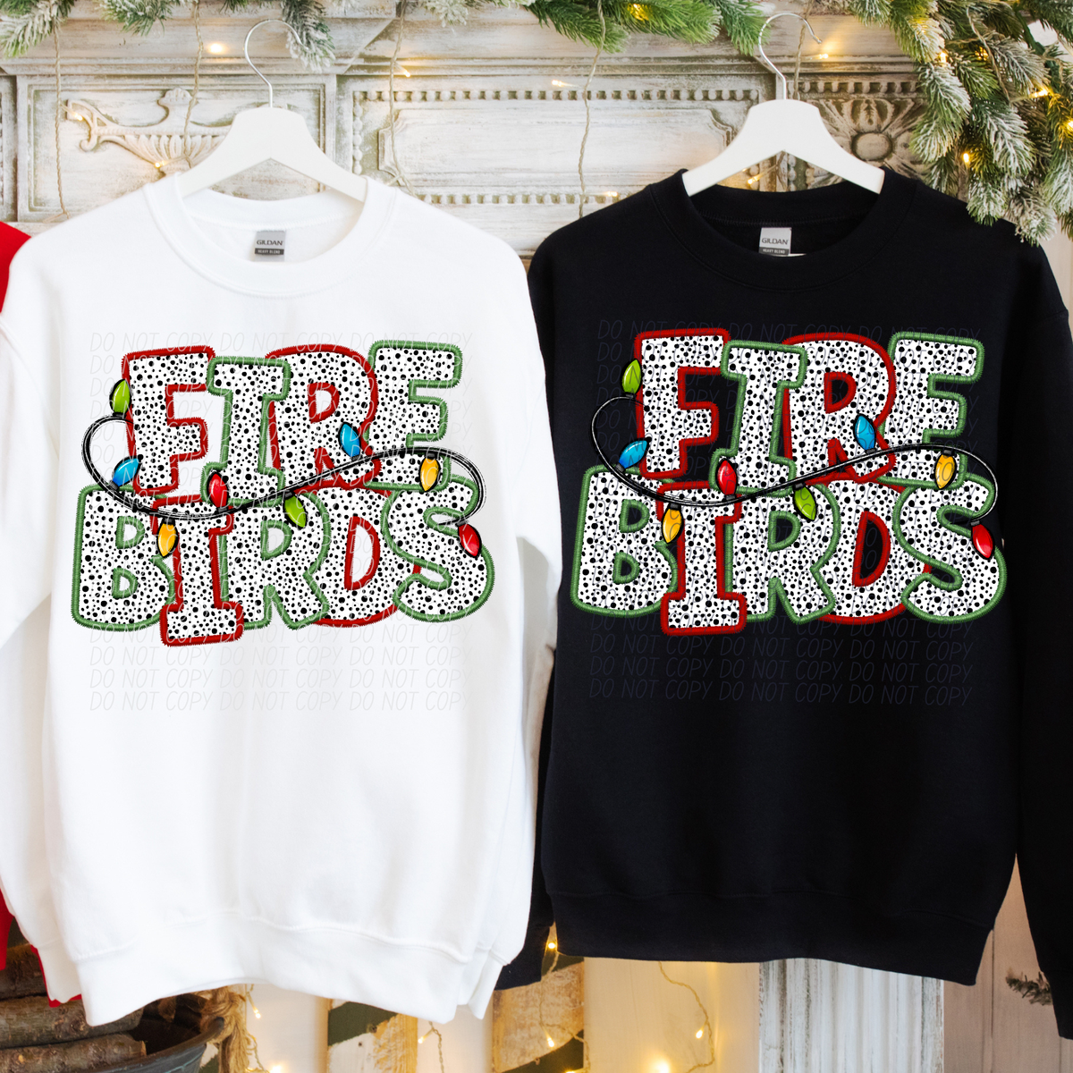 Firebirds Christmas Light Mascots (City) DTF Transfer